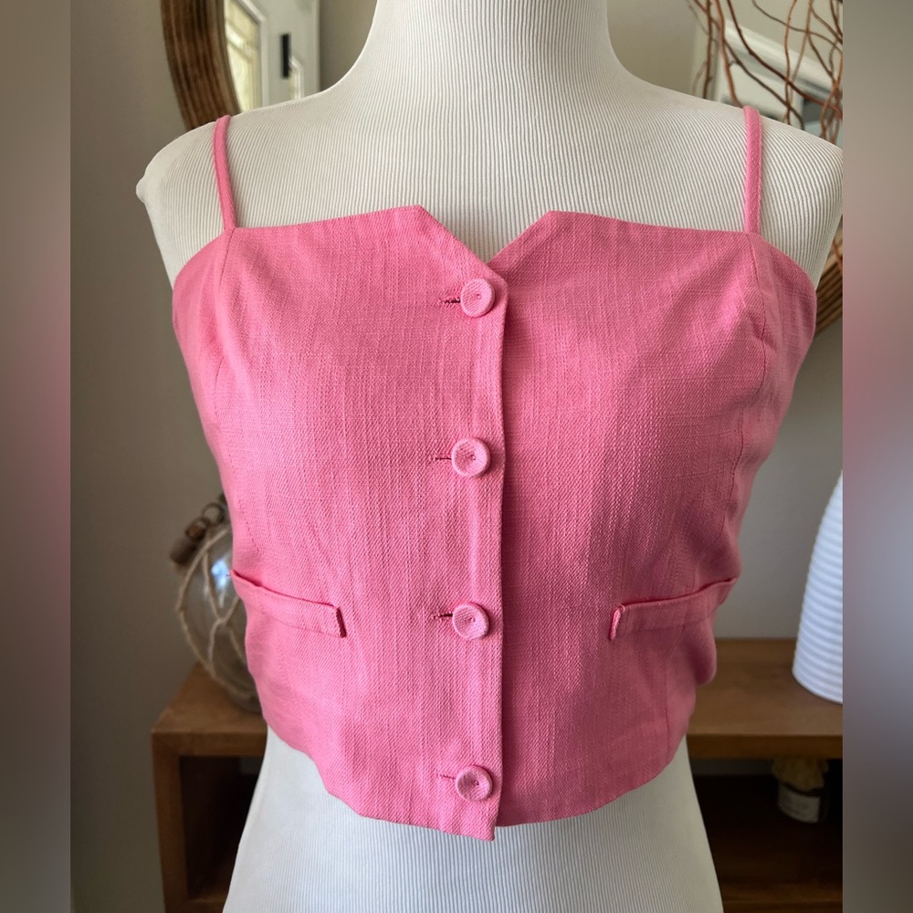 4SI3NNA Aubree Pink Top Size Small New